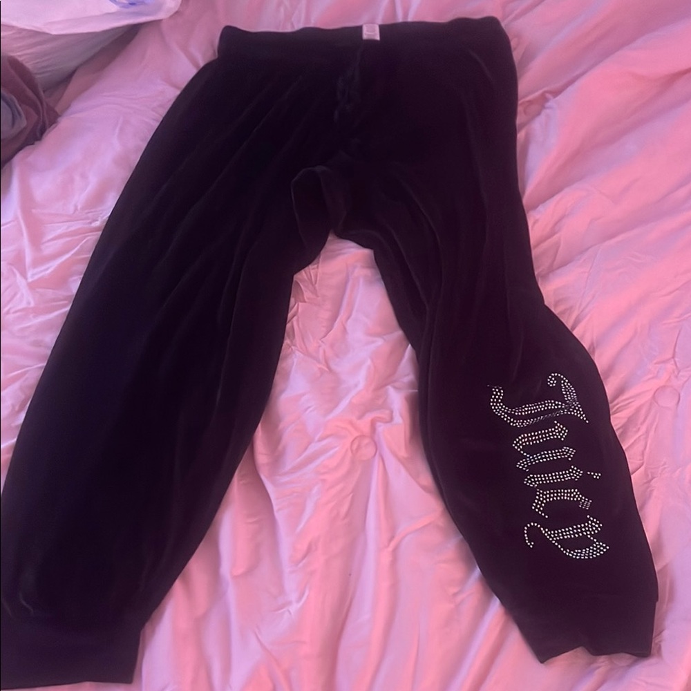 Juicy Couture Black velour sweatpants